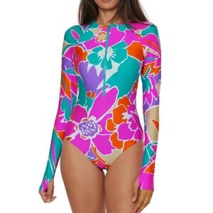 Trina Turk Amalfi Long Sleeve Paddlesuit Women's Medium